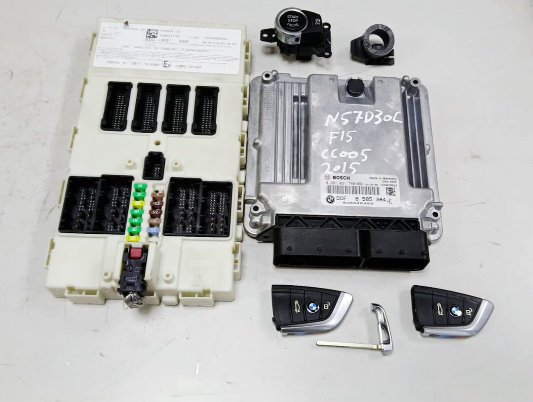 BMW X5 M50dX F15 2015 N57X ENGINE CONTROL UNIT SET DDE 8585384
