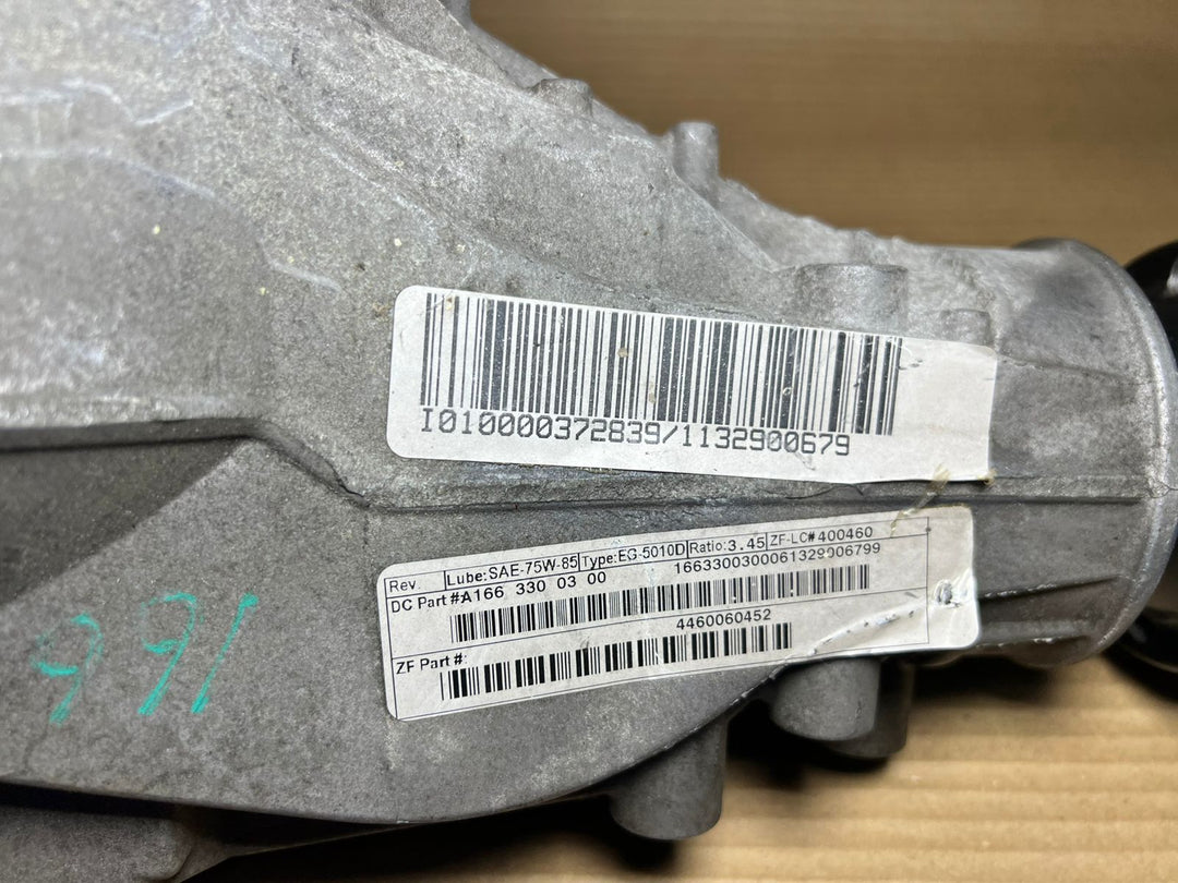 2013-2016 Mercedes-Benz W166 GLE AMG Front Diff Differential Axle Carrier A166 3300300 Gear Ratio 3.27 Diesel