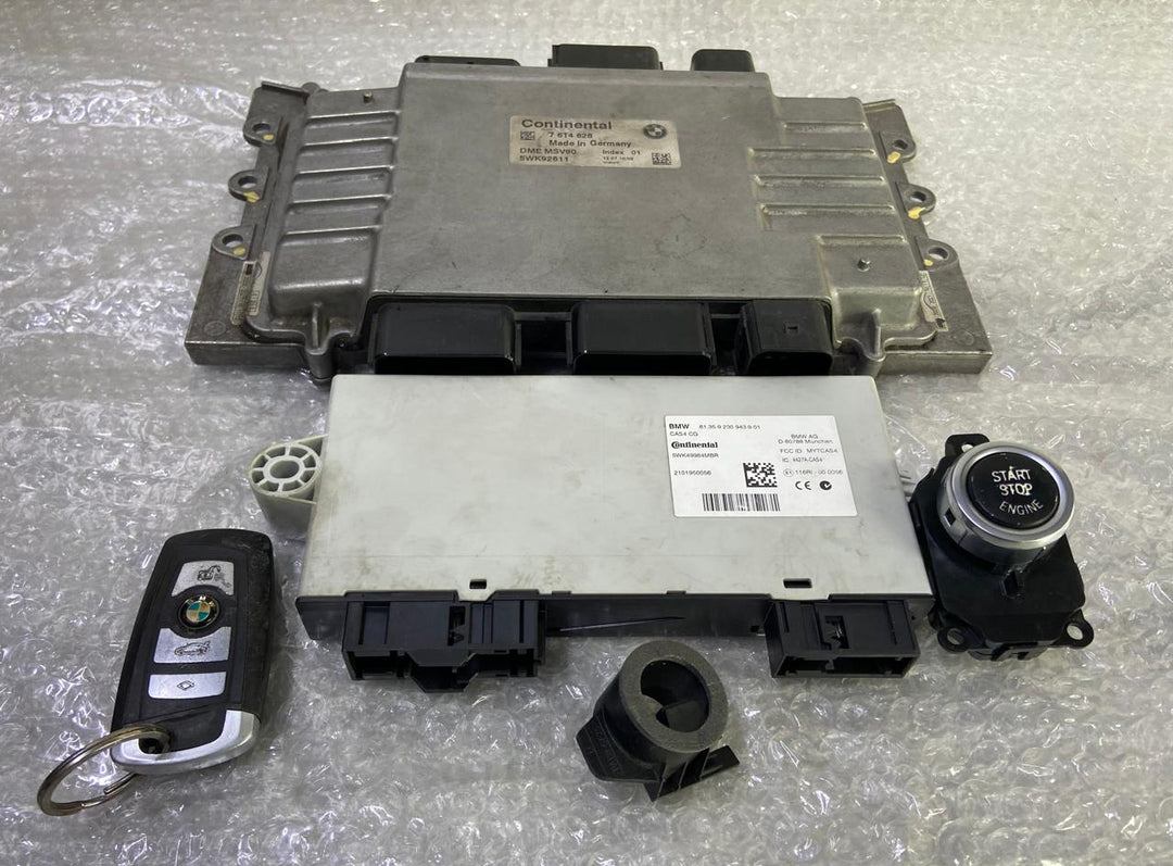 2011-2012 BMW F10 F25 528I 528 523i N52 ENGINE CONTROL MODULE DME MSV90 ECU SET 7614628