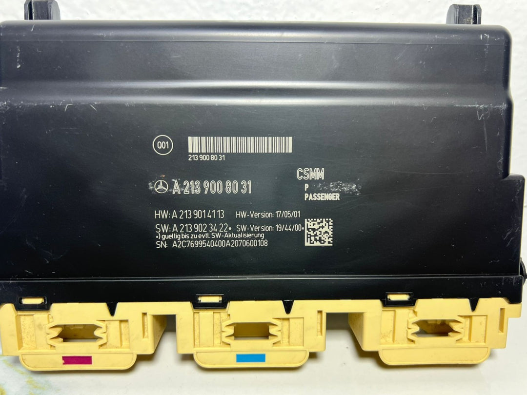 17-21 Mercedes Benz W213 E-Class Passenger Seat Control Module A213 9008031 OEM