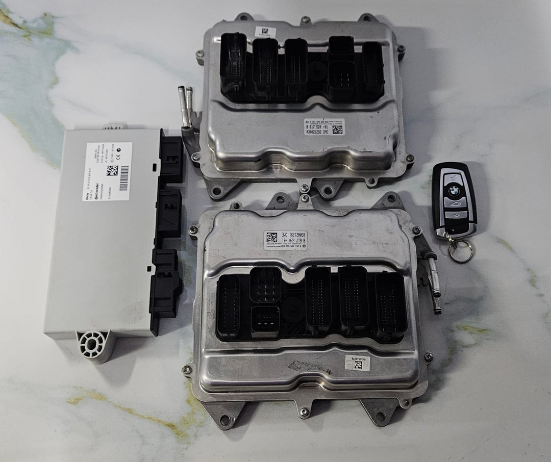 OEM BMW 7 F01, F02 N63 Engine Control Module Unit ECU Set DME 8617520 Bosch