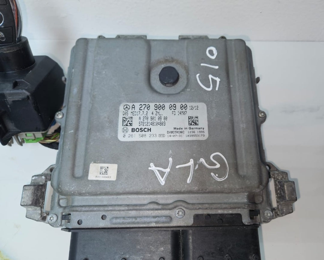 Mercedes W246 ECU Engine Control Module Ignition Key Switch Set A270 9000900 OEM