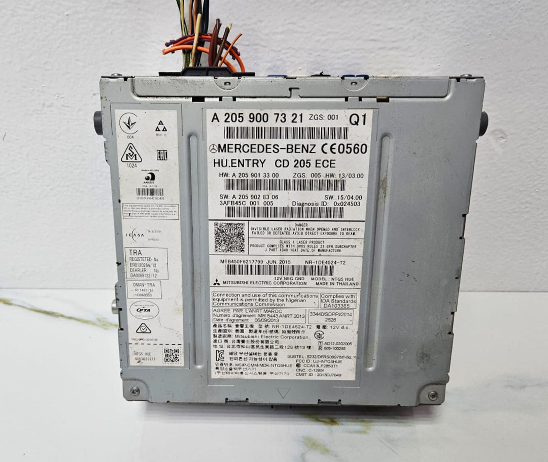 14-18 Mercedes W205 C300 Radio Audio Head Unit CD DVD Changer A205 9007321 OEM
