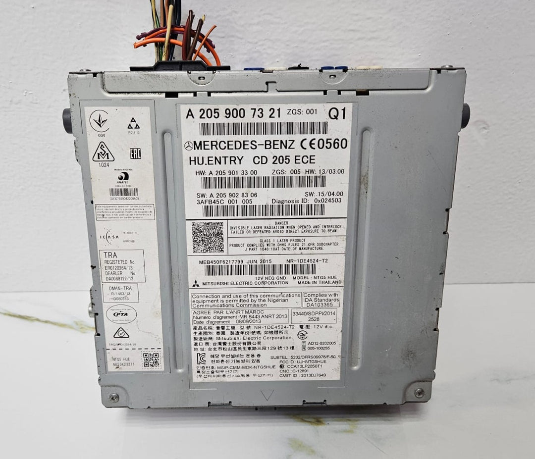 14-18 Mercedes W205 C300 Radio Audio Head Unit CD DVD Changer A205 9007321 OEM