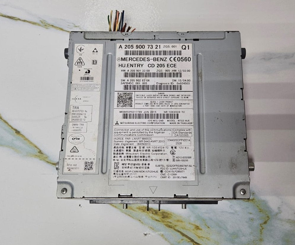14-18 Mercedes W205 C300 Radio Audio Head Unit CD DVD Changer A205 9007321 OEM