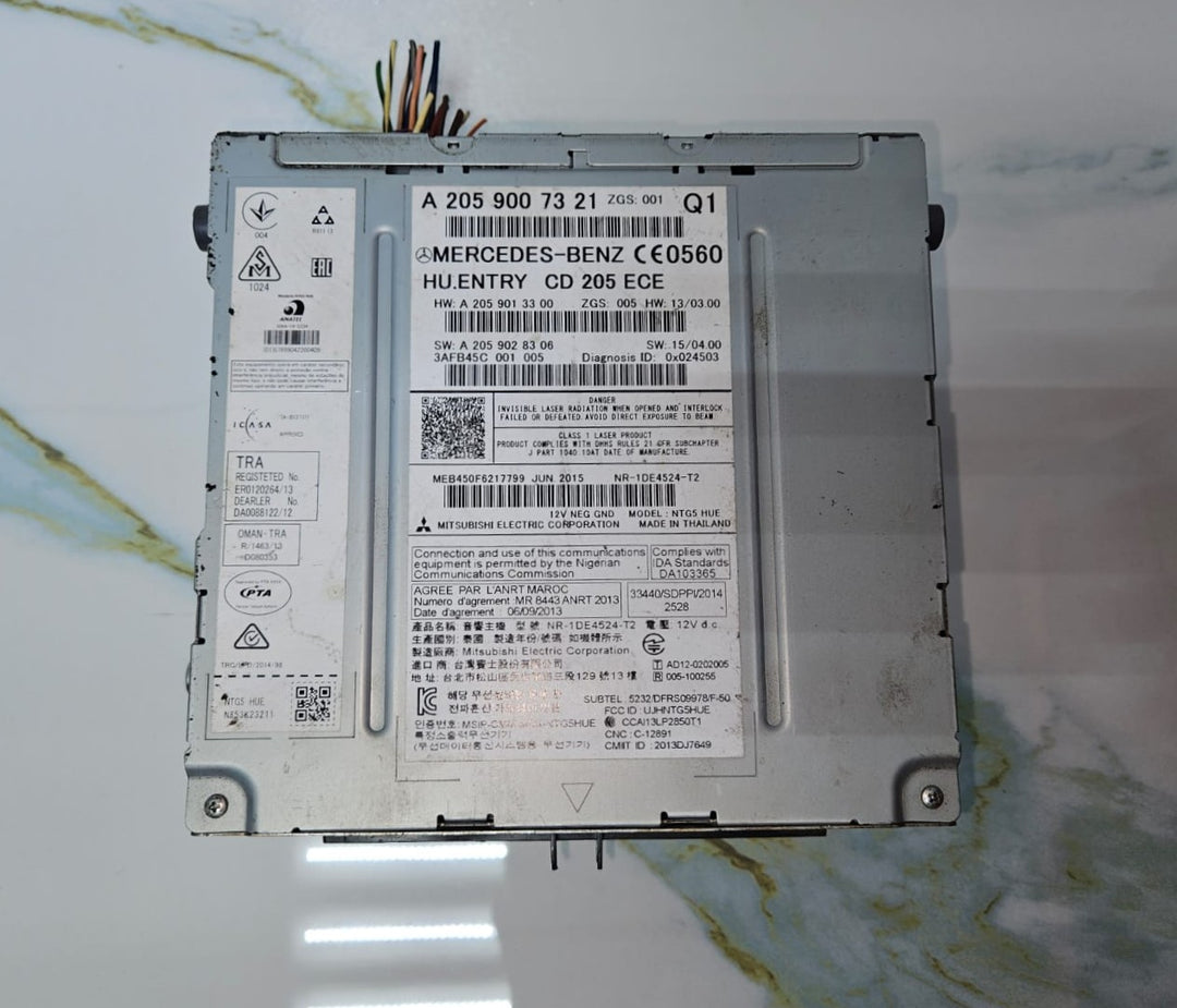 14-18 Mercedes W205 C300 Radio Audio Head Unit CD DVD Changer A205 9007321 OEM