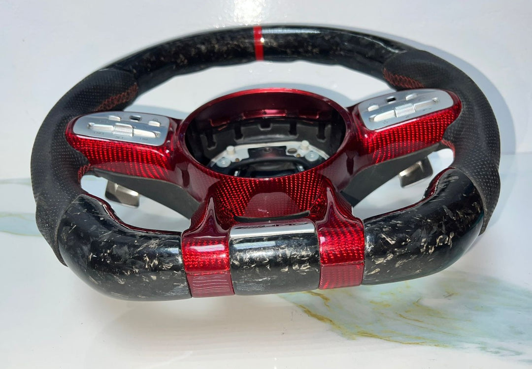 Mercedes W205 AMG Steering Wheel Multi Function Sport Assembly W \ Paddle Shifts