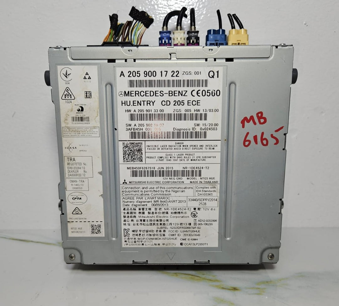 14–18 Mercedes W205 C-Class Radio Audio Head Unit CD Player A205 9001722 OEM