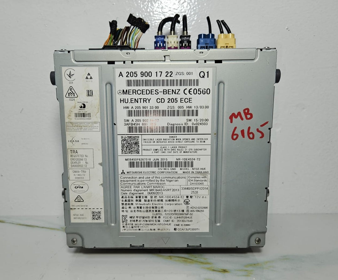 14–18 Mercedes W205 C-Class Radio Audio Head Unit CD Player A205 9001722 OEM