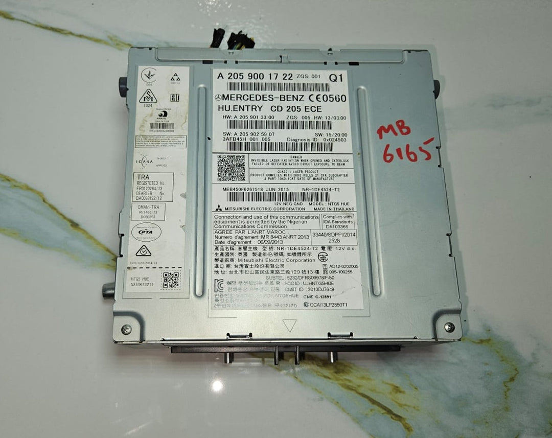 14–18 Mercedes W205 C-Class Radio Audio Head Unit CD Player A205 9001722 OEM