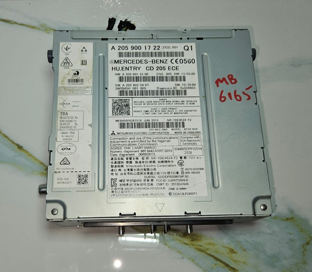 14–18 Mercedes W205 C-Class Radio Audio Head Unit CD Player A205 9001722 OEM