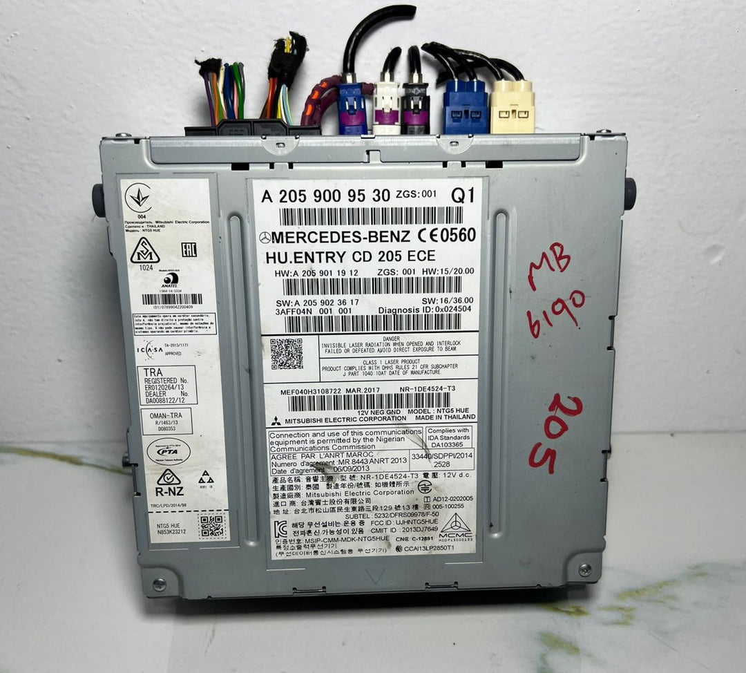 14-18 Mercedes W205 C300 Radio Audio Head Unit CD DVD Changer A205 9009530 OEM