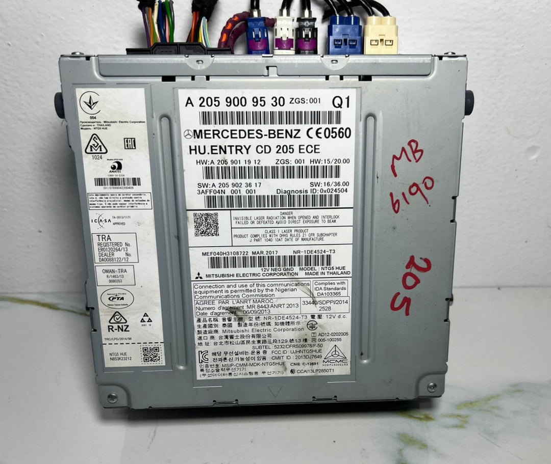 14-18 Mercedes W205 C300 Radio Audio Head Unit CD DVD Changer A205 9009530 OEM