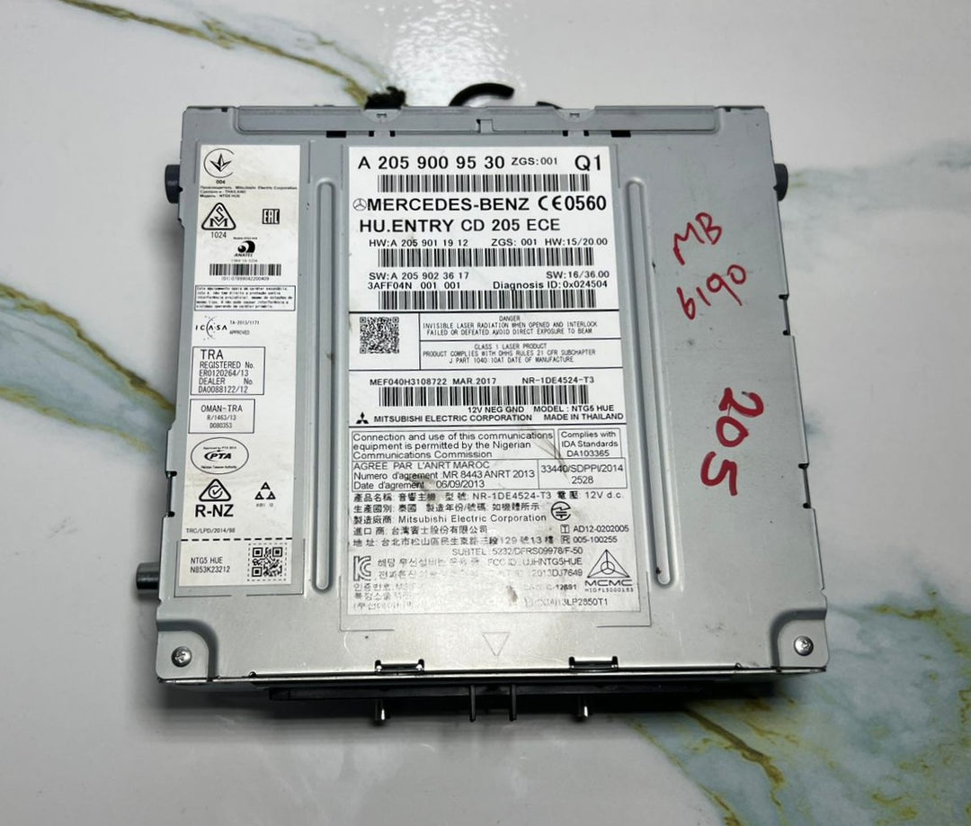 14-18 Mercedes W205 C300 Radio Audio Head Unit CD DVD Changer A205 9009530 OEM