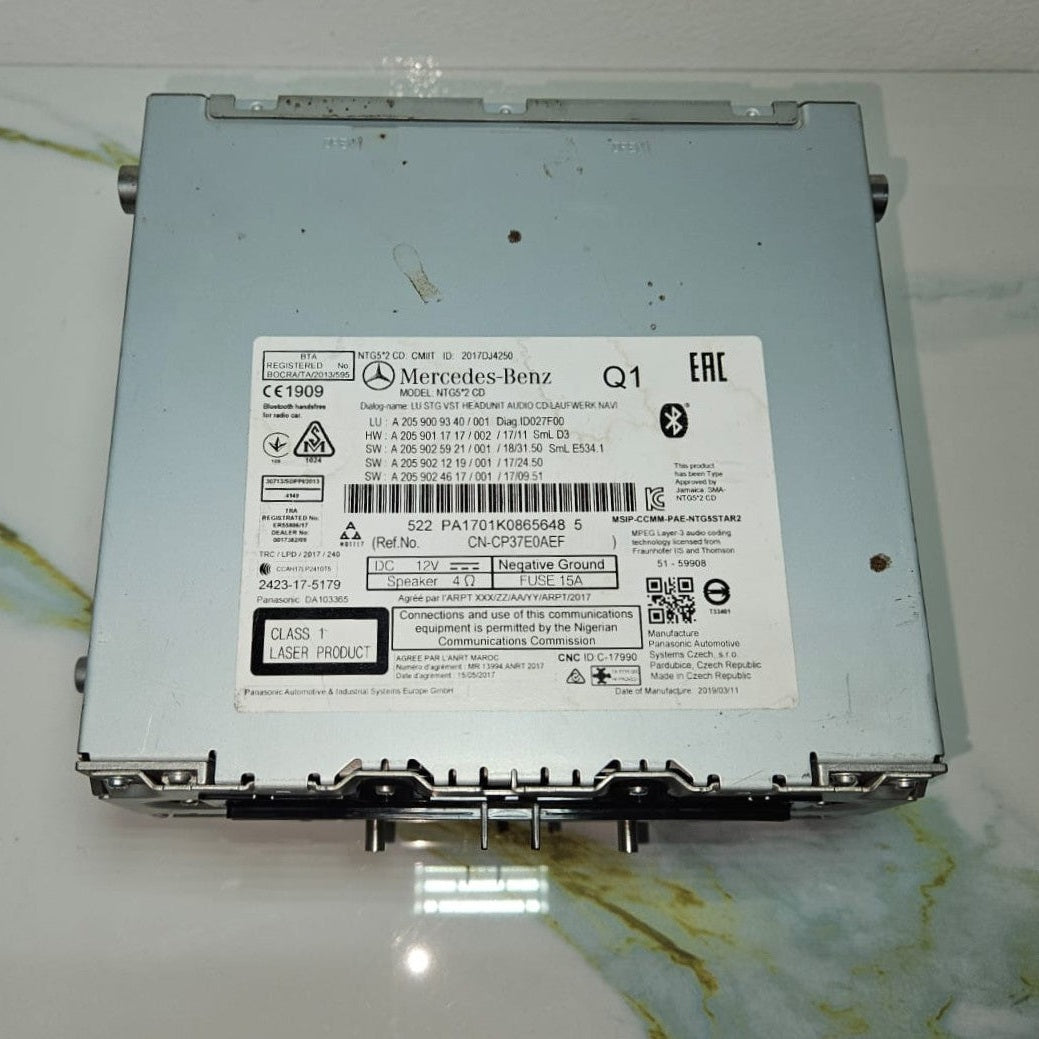 14-18 Mercedes W205 C300 Radio Audio Head Unit CD DVD Changer A205 9009340 OEM