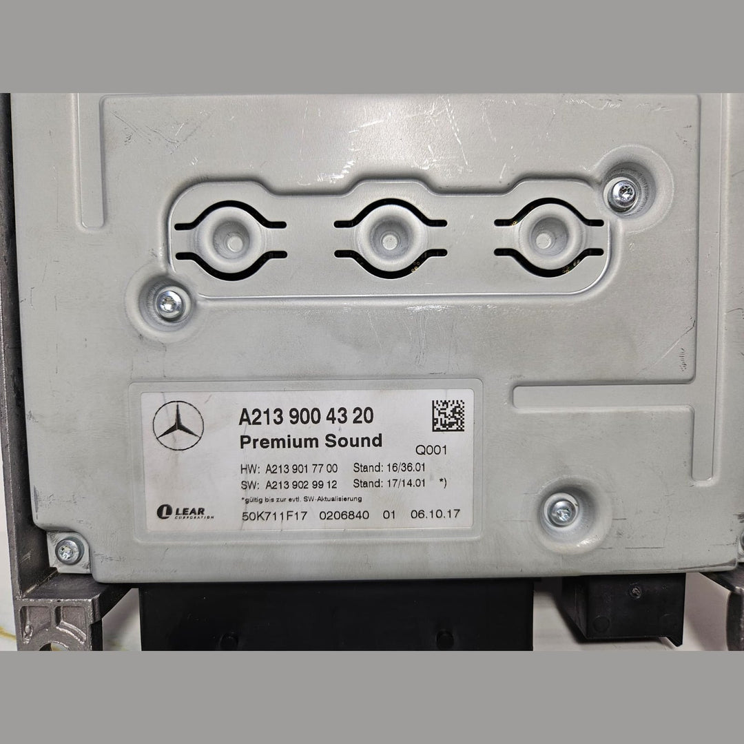 17-20 Mercedes W213 Burmester Lear Sound Amplifier Assembly A213 9004320 OEM