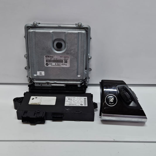2006-2013 BMW X5 E70 3.0 N57 Engine Control Unit DDE ECU KEY SET 8517016 USED
