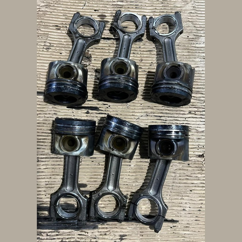 BMW M57 E70 3.0L Diesel Piston Set – Used OEM