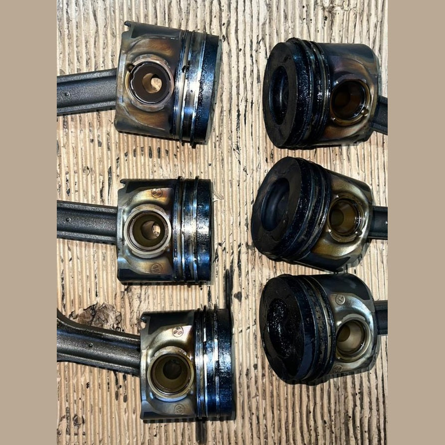 BMW M57 E70 3.0L Diesel Piston Set – Used OEM