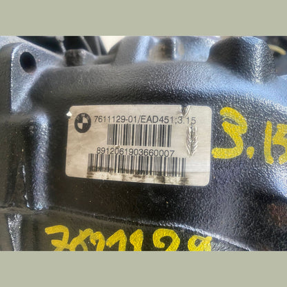 BMW X1 E84 Rear Axle Gear Differential 3.15 7611129 Used