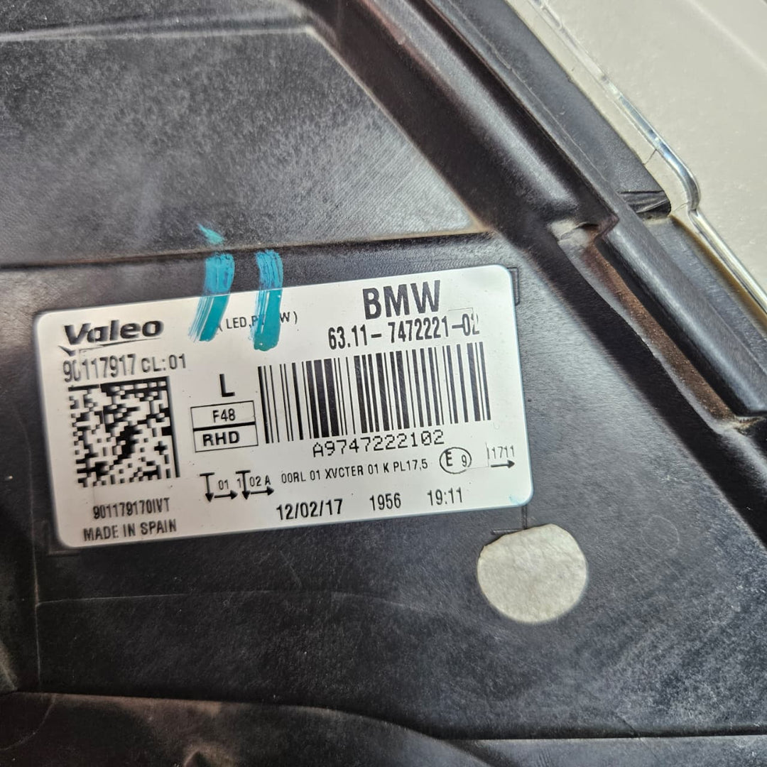2015-2019 BMW X1 F48 Left Front Headlight 7472221 USED