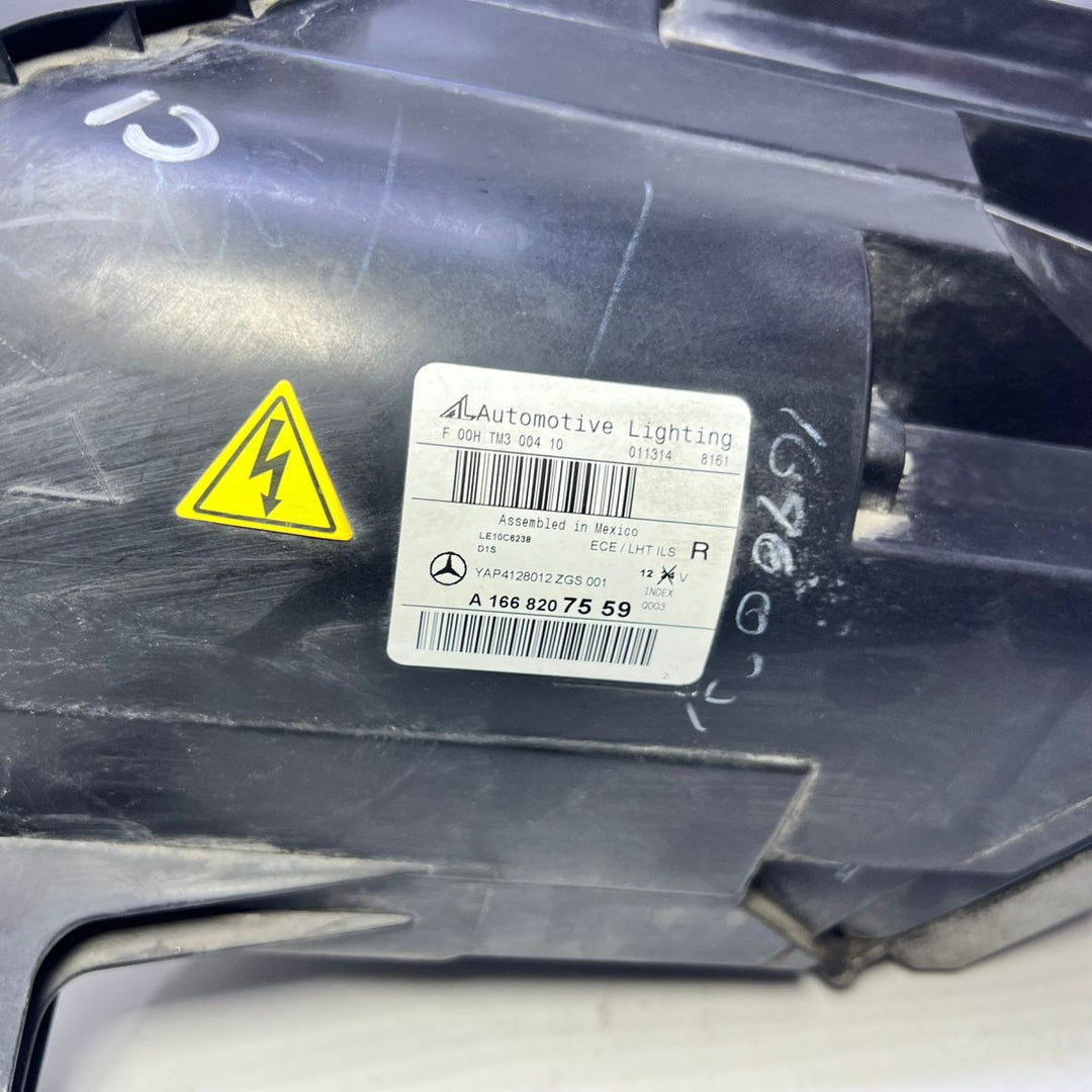 13-16 Mercedes W166 ML350 Front Right Side Head light Headlamp Xenon A166 8207559 OEM