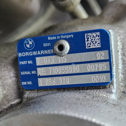 2013 BMW 135i, 335i, 435i, 535i, M235i Turbocharger 7643115 F20, F22, F30, F10