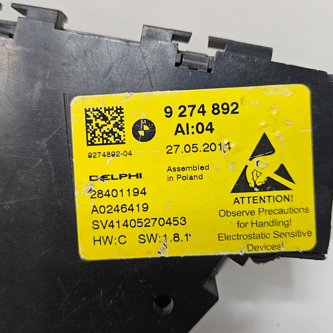 2016 BMW 5 7 Series F10 F11 F01 535i Front Right Seat Adjustment Switch 9274892