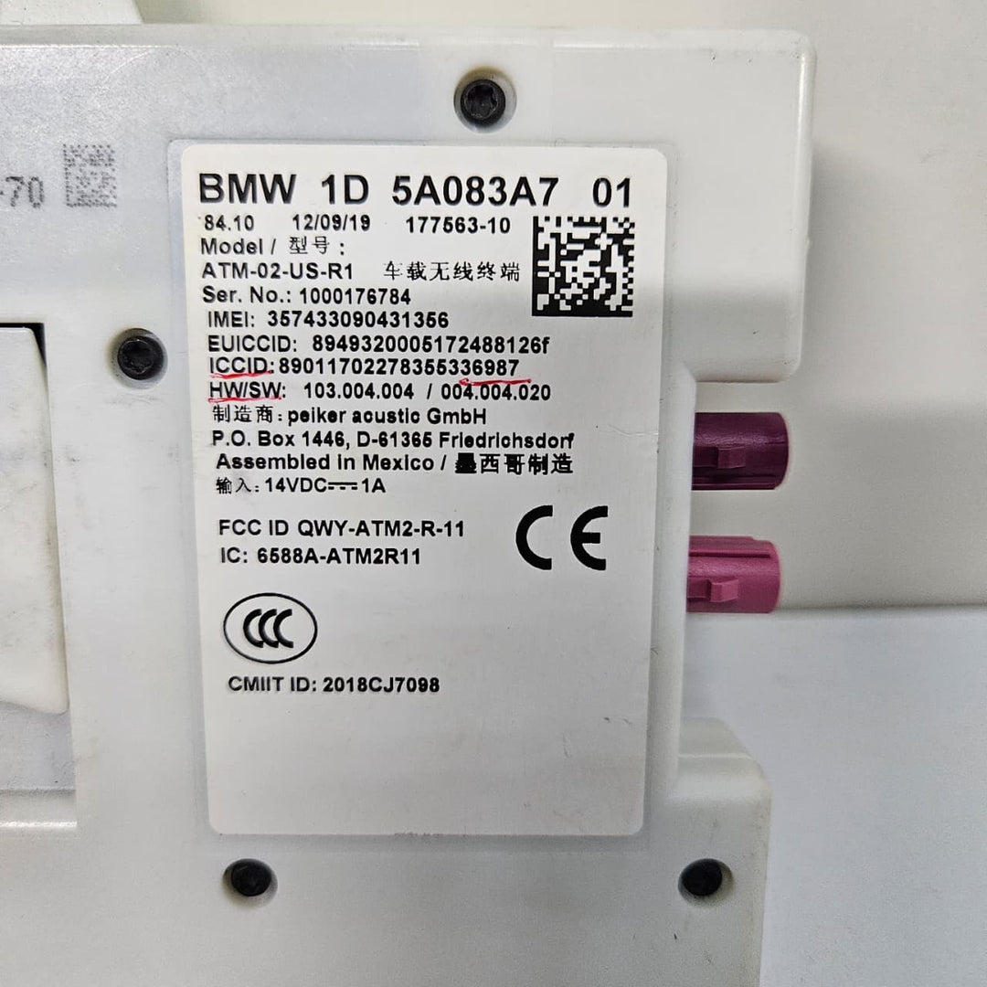2021-2022 BMW G20, G82 M4, G84 M4 X3 Telematics Control Unit Module 5A083A7 OEM