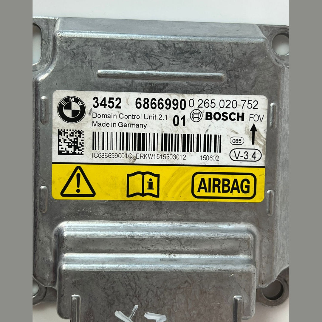 BMW 5 Series F10 2011 Airbag Control Module ECU 6866990 – OEM SRS Unit