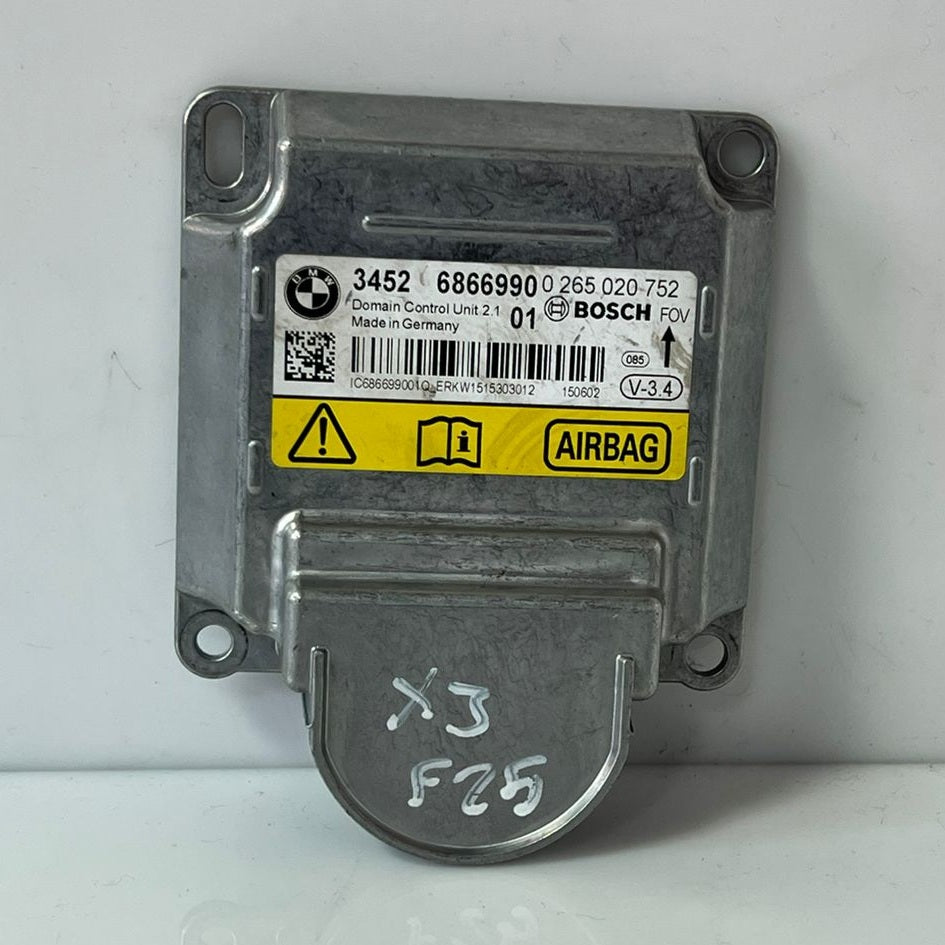 BMW 5 Series F10 2011 Airbag Control Module ECU 6866990 – OEM SRS Unit