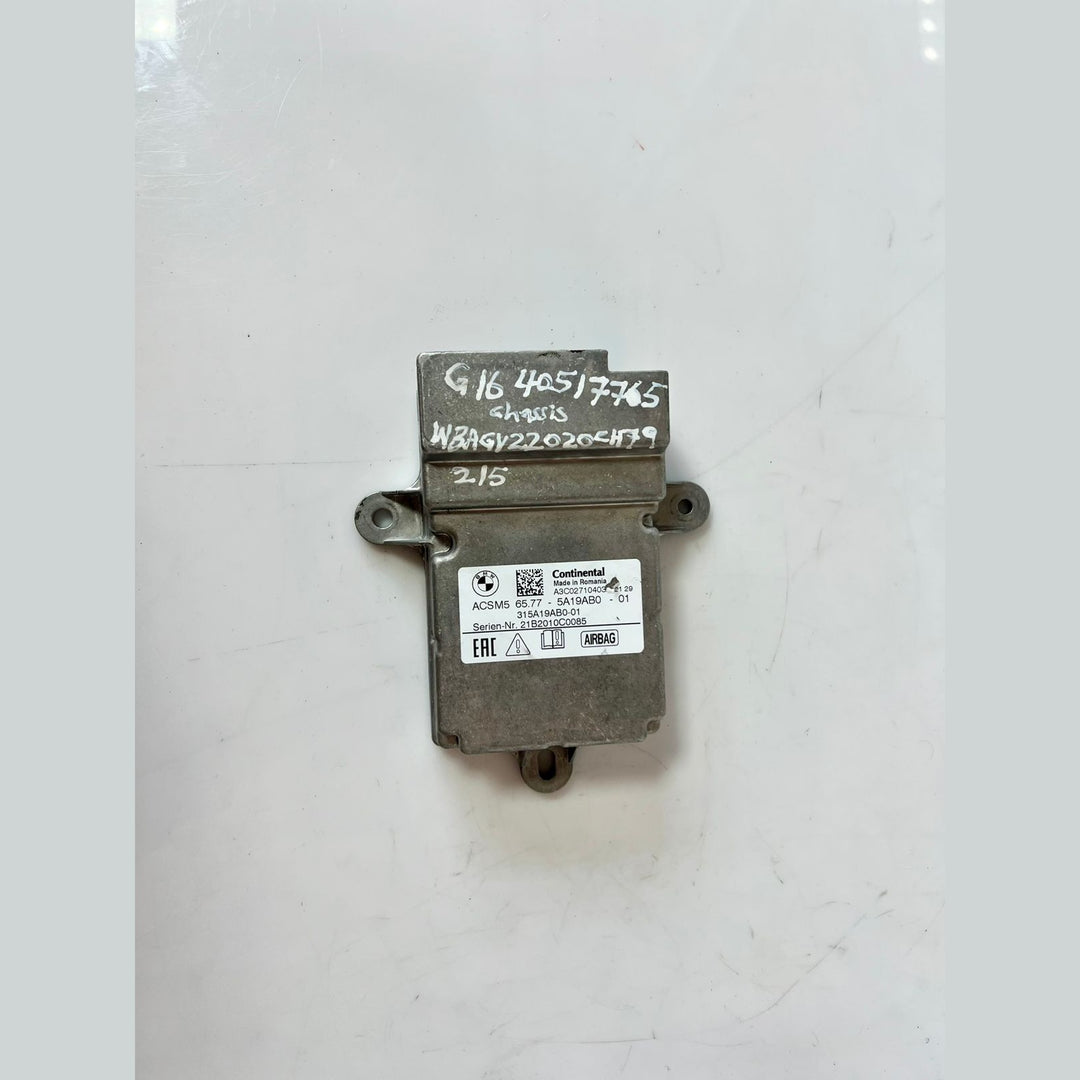BMW Airbag SRS Control Module (5A19AB0) – OEM 65775A19AB0 / 65775A1FC38