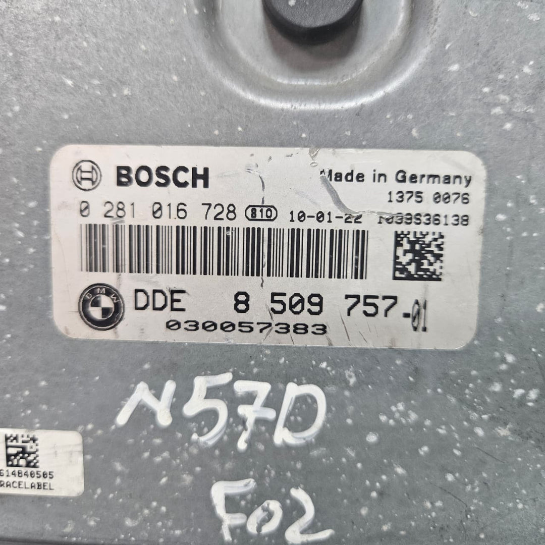 BMW 5 7 Series F07 F10 F01 F02 Engine Control Unit N57 D30A Diesel 8509757 OEM