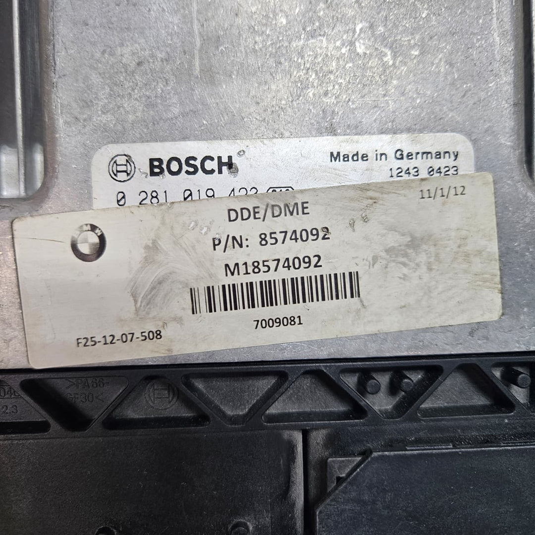 OEM BMW F10 520D Engine ECU DDE N47 BOSCH engine 8574092 USED