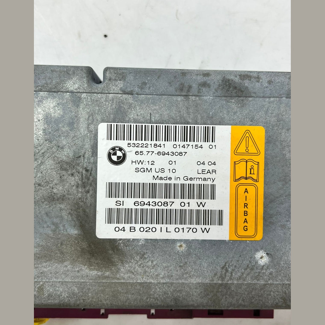 BMW E60 525i Airbag Control Gateway Module SGM SRS ECU 6943087 OEM Chassis ECM Unit