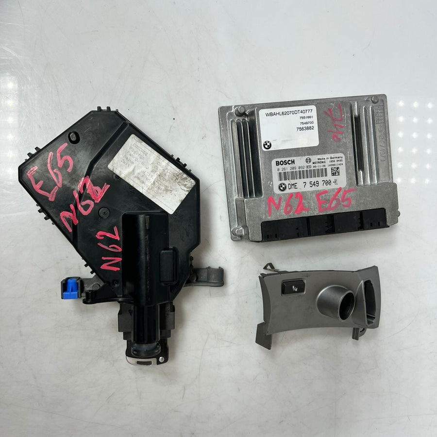 BMW E63 650i N62 Engine Control Unit DME ECU Kit 7549700 OEM 2005 V8 SET