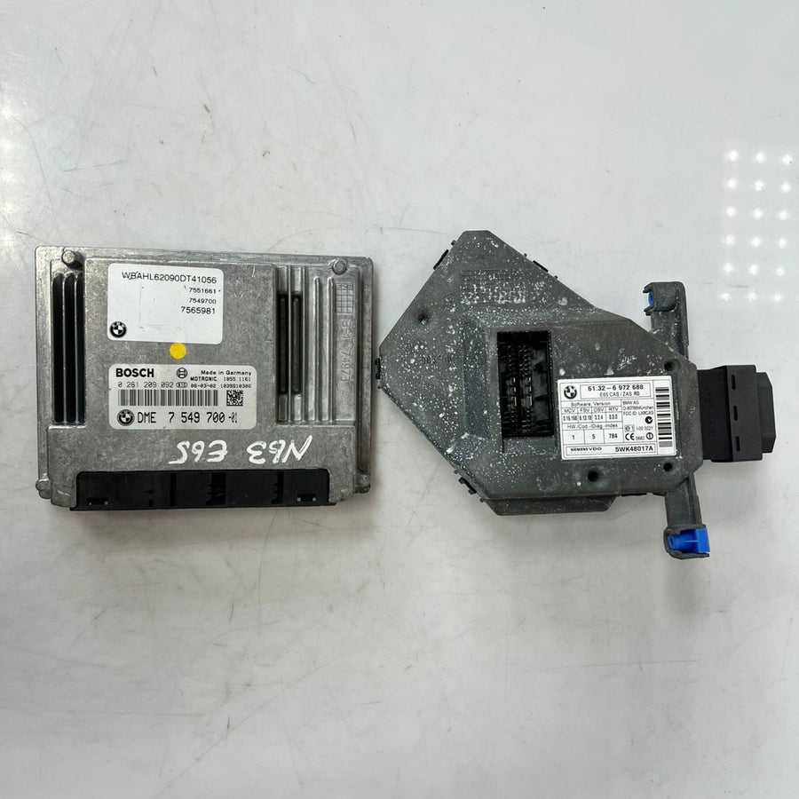 BMW E65 740i N62N ECU DME CAS Control Unit Kit 7549700 Automatic OEM 306HP Set