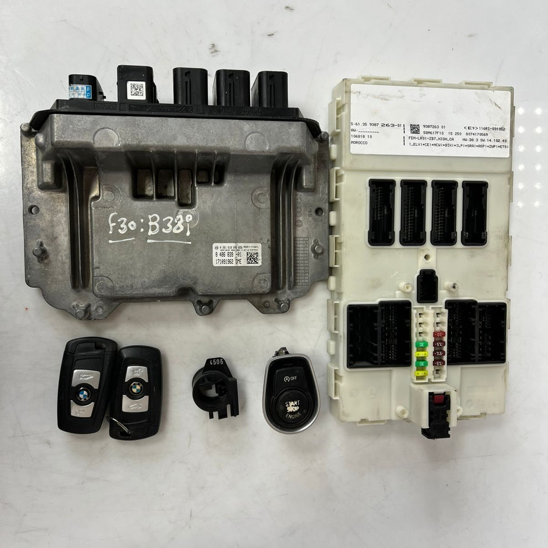 BMW F30 Basic Control Unit ECU Kit + FEM + 2 Keys (8486839) – OEM