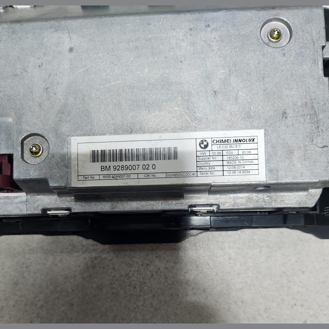 BMW Sat Nav Display Screen 92890075 Series F10 F11 F07