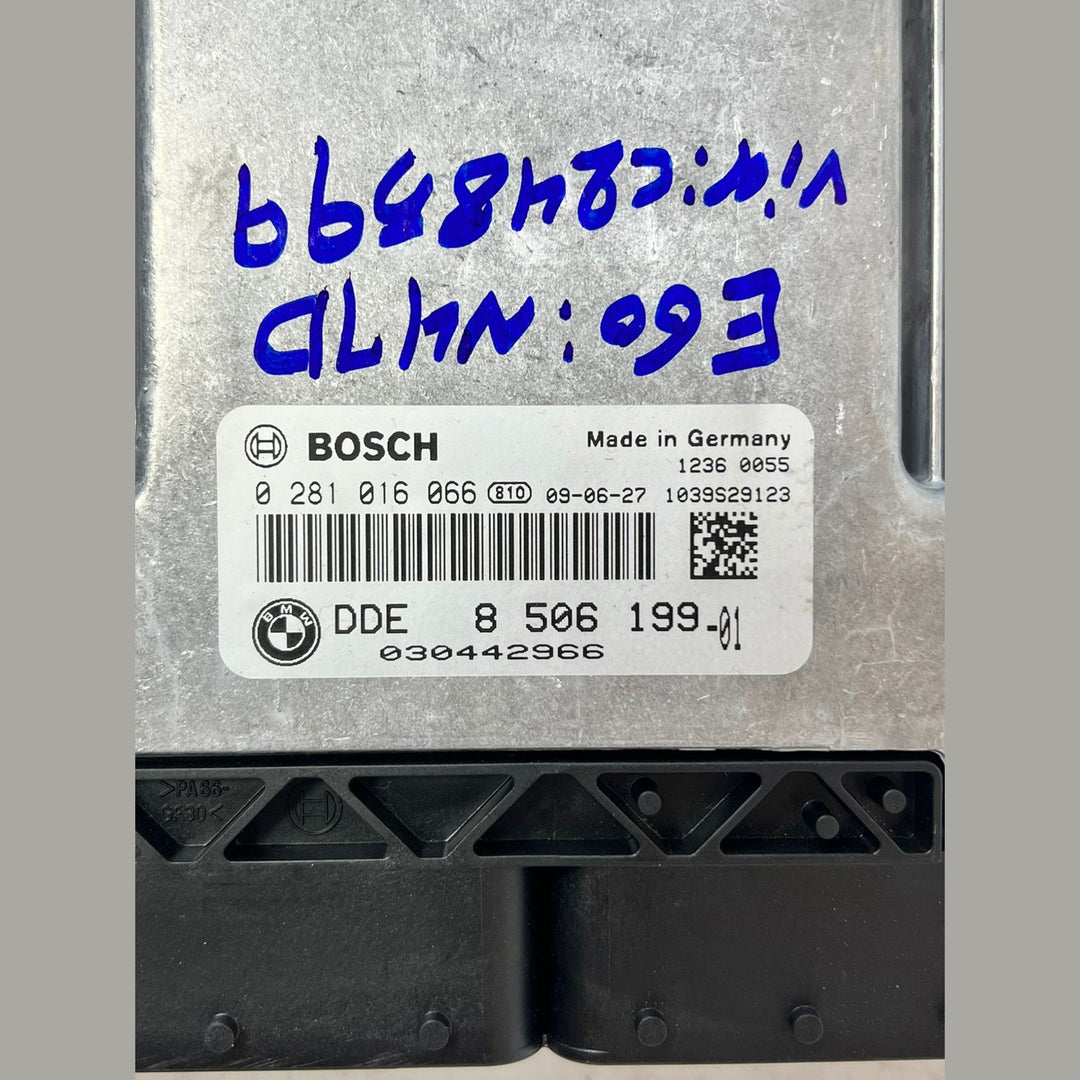 BMW E60 E61 520d N47 ECU DDE CAS3 Engine Control Unit Kit + Key 8506199 OEM LCI Set