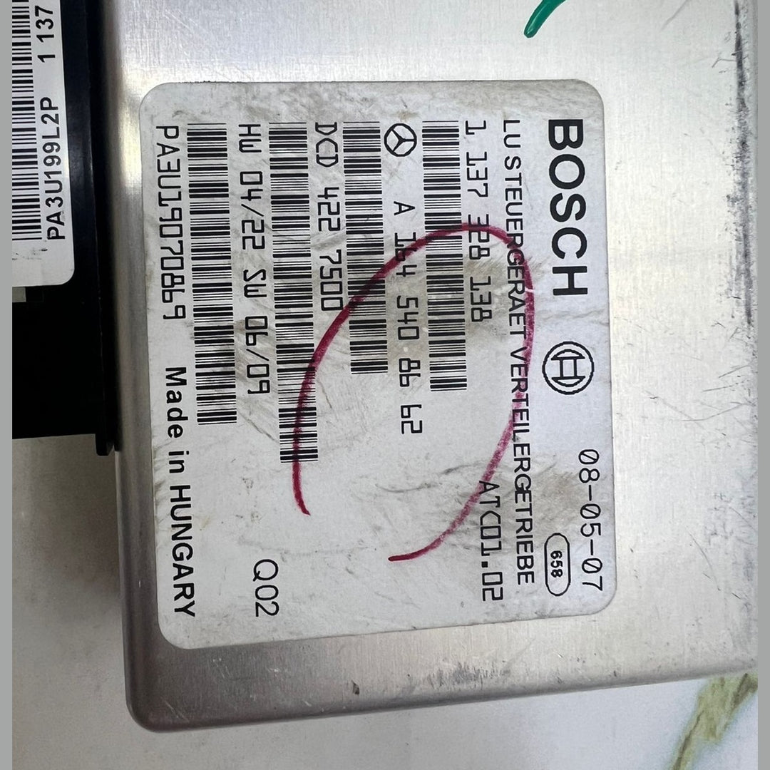 06-12 Mercedes W164 ML350 GL320 Transfer Case Control Module A164 5408662 OEM