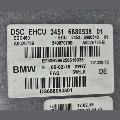 2016-2019 BMW G11 G12 7 Series, G30 5 Series, G01 X3 Abs Pump Module 6880538 OEM