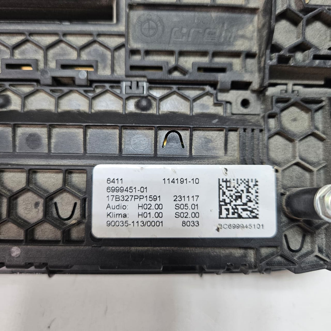 2017 BMW G01 X3 G02 X4 Air Conditioning Panel 6999451 USED