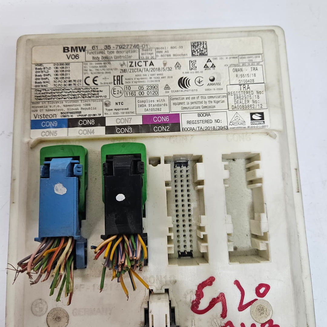 2020-2022 G20 BMW 340i 330i 320i Body Domain Controller Module 7927746