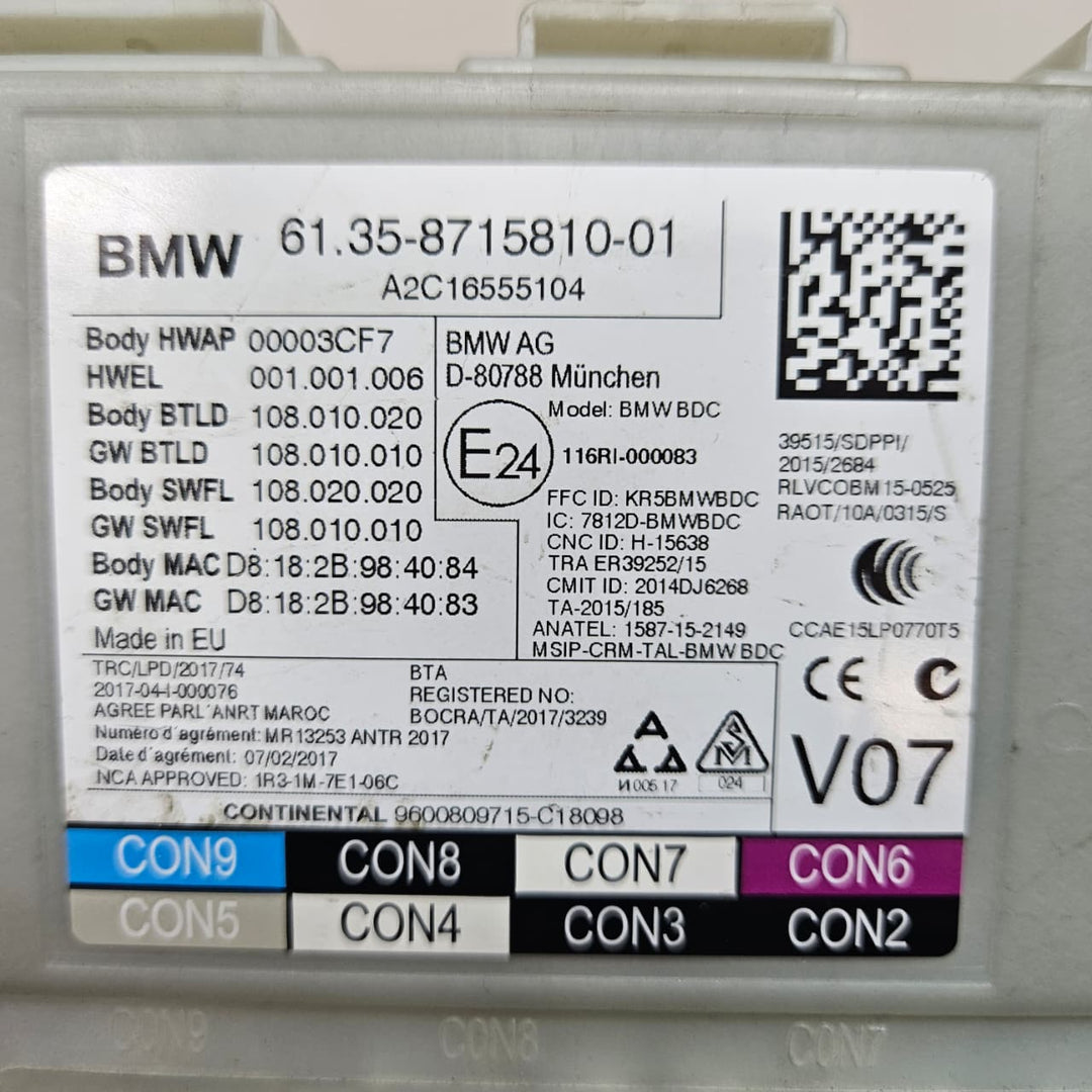 2017-2023 BMW X3 G01 X4 G02 Body Domain Control Unit 8715810