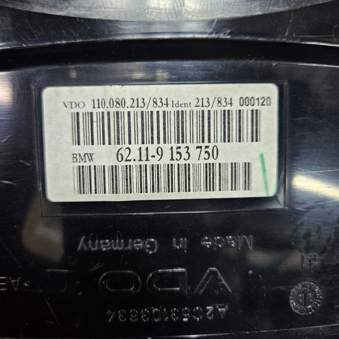 BMW 5 Series E60 sedan E61 touring wagon Speedometer Instrument Cluster 9153750