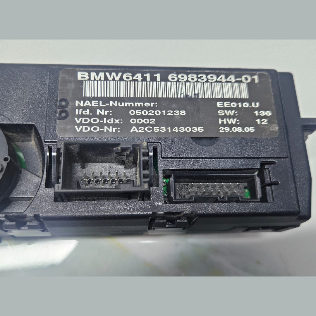 2006 BMW 330i 3 Series E90 Climate Control Panel 6983944 OEM USED