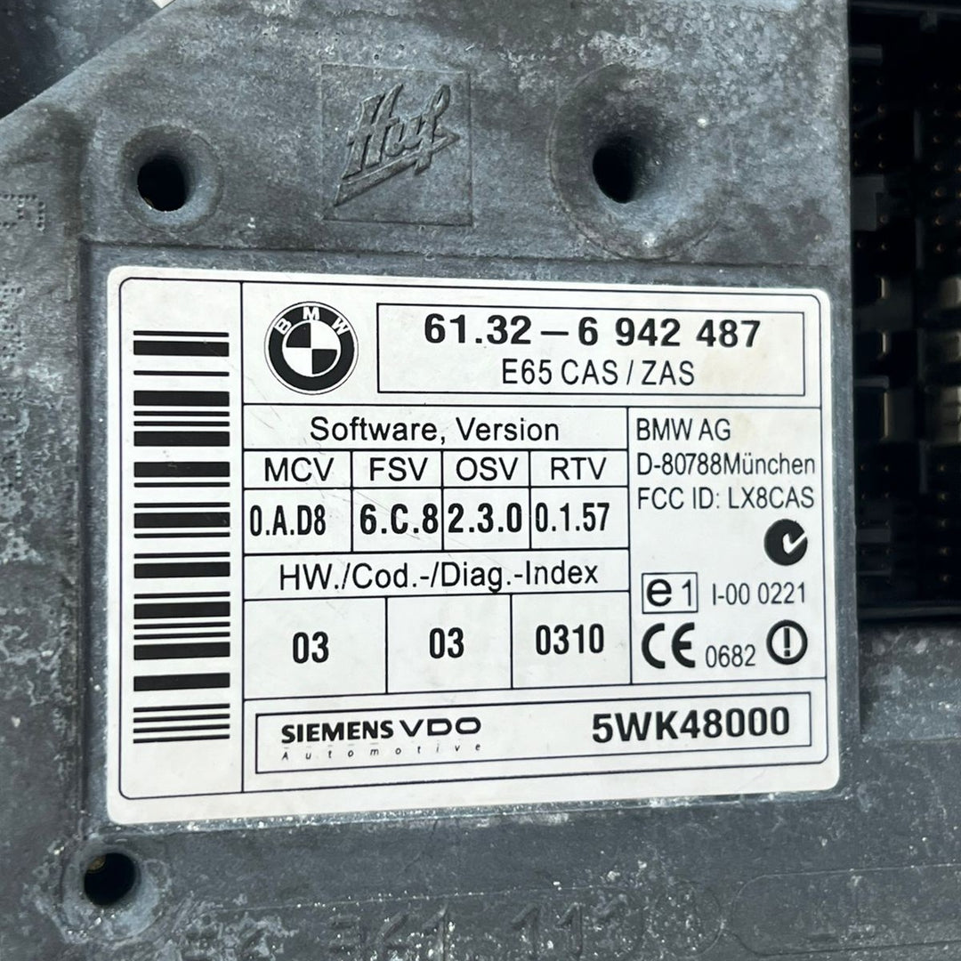 2004 BMW E65 N62 Engine Control Module ECU Set DME + TEMIC + CAS + ZAS + Key (7540600) – OEM