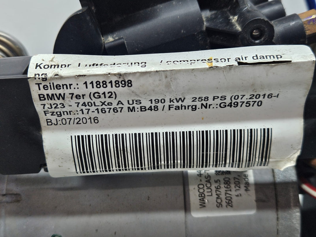 BMW 740e 7 Series G11 G12 Air Pump (Suspension) 6861882 OEM USED