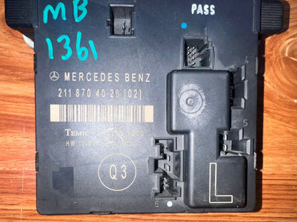 2007-2009 Mercedes-Benz E280 Rear Left Door Control Unit A2118704026 W211 E-Class OEM